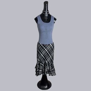 Vintage Emily Blu blu ribbed tank top